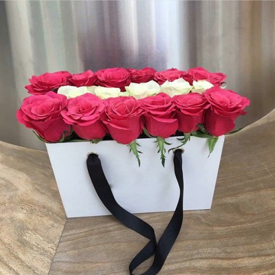 Custom Square luxury packaging cardboard paper flower gift box